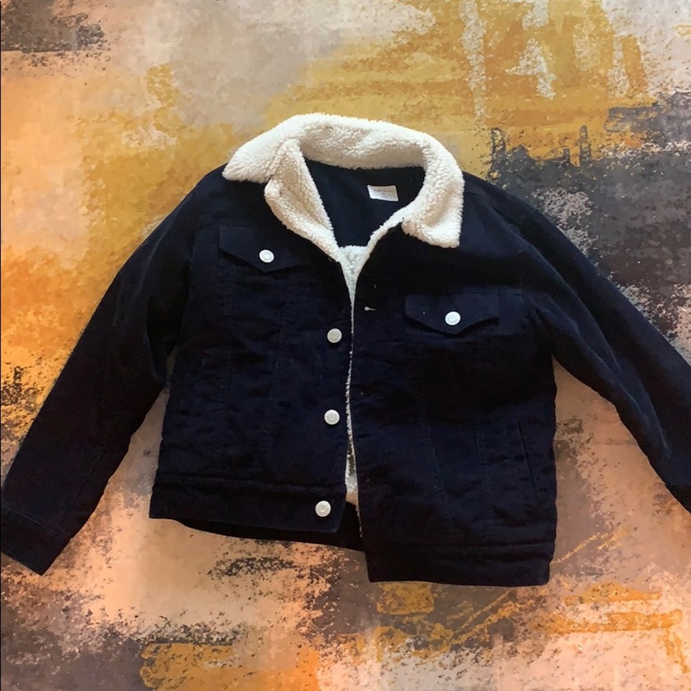 Gap kids navy corduroy coat size M (8-10)